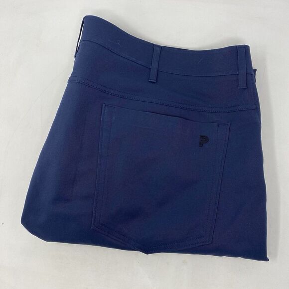 Public Rec Men's 40 Polyester Navy Stretch Lightweight Flat Front Chino Pants‎